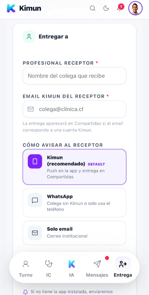 Kimun app — Entrega